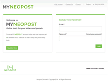 Tablet Screenshot of myneopost.ca